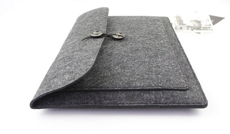 Dark gray protective cover, felt cover, new MacBook Pro 13-inch laptop bag, computer bag 035D - Tablet & Laptop Cases - Other Materials 