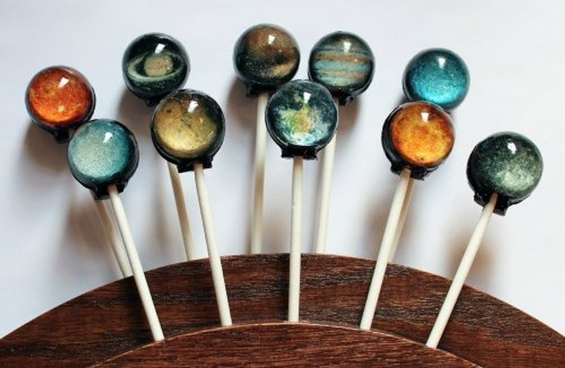 Fairycookies美國Vintage Confections Planet Lollipop星球棒棒糖 - 零食/點心 - 新鮮食材 多色