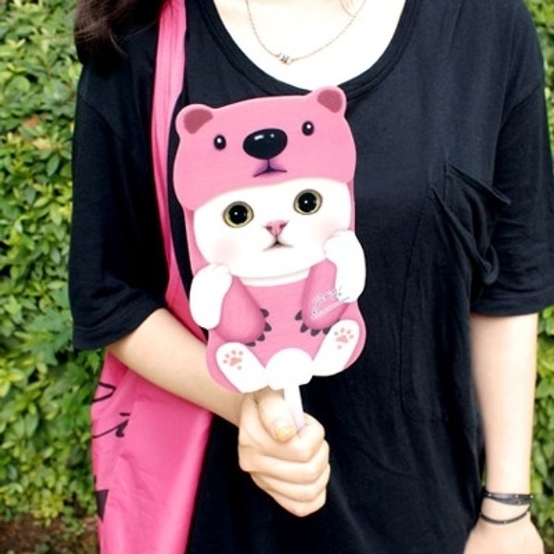 Jetoy, choo choo甜蜜貓 娃娃扇子_Pink bear (J1307303) - 其他 - 塑膠 粉紅色