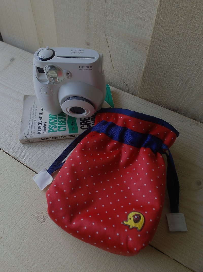 HiDots marshmallow Polaroid Pouch (red white dot * Elephant) - Cameras - Other Materials Red