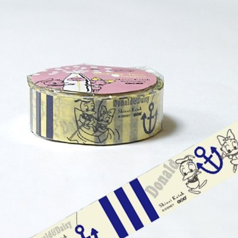 Shinzi Katoh 加藤真治 迪士尼系列2 (唐老鴨與黛西 SKD-544A) - Washi Tape - Paper Yellow