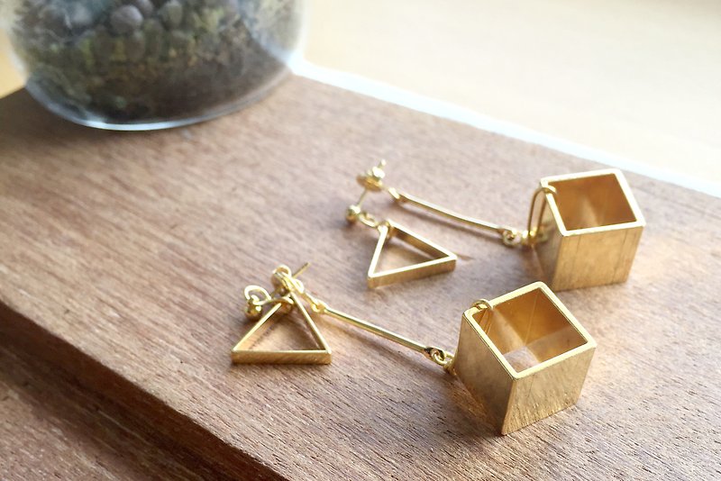 Geometry (earrings) - Necklaces - Other Metals Gold