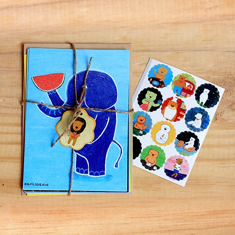 Postcard kits | My dream series of 9 + circle flower stickers 1 - การ์ด/โปสการ์ด - กระดาษ หลากหลายสี
