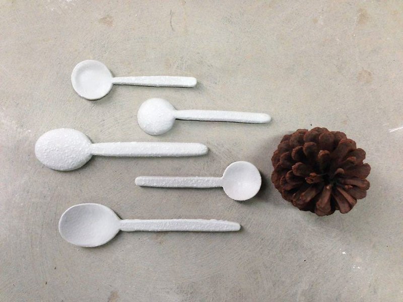 Snow Cake series long spoon stirring rod big / small - ช้อนส้อม - กระดาษ ขาว