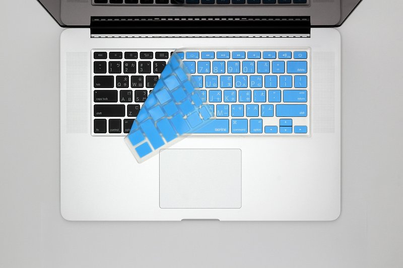 BEFINE Apple MacBook Pro 13/15專用Retina版 鍵盤保護膜藍底白 - 平板/電腦保護殼 - 其他材質 藍色