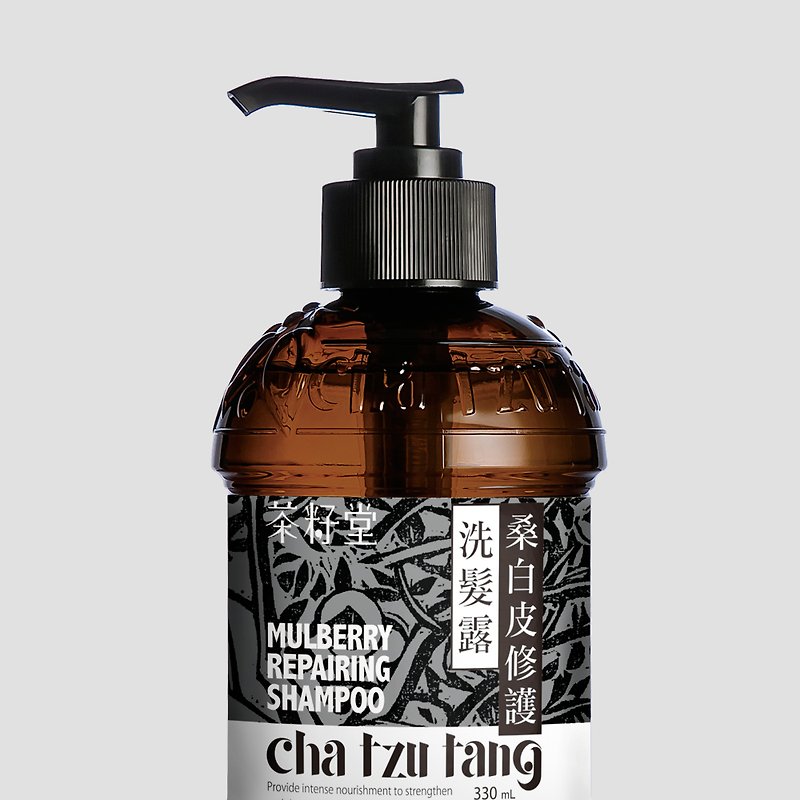 Tea Seed Tang Mulberry Skin Repairing Shampoo 330mL [For dyeing and perming hair] - Shampoos - Plants & Flowers Gray