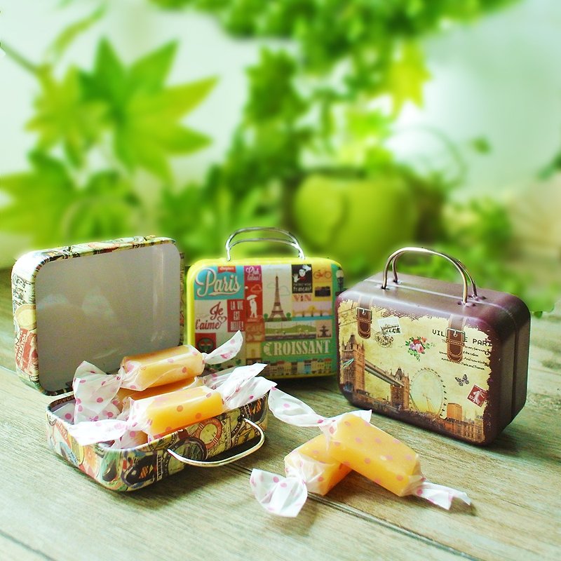 Mimi suitcase milk candy gift box/set of 3 suitcases/commemorative stamps with Taiwan characteristics - ขนมคบเคี้ยว - อาหารสด 