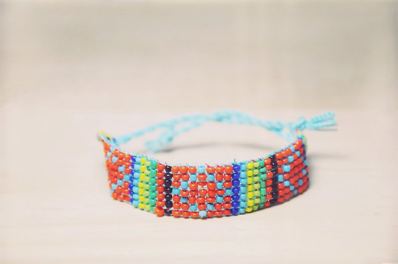 South American style beaded bracelet - สร้อยข้อมือ - วัสดุอื่นๆ สีส้ม