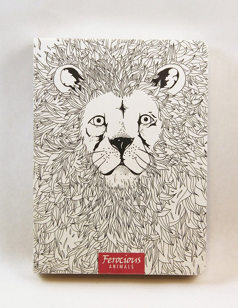 [SUSS] 超可愛動物系列高質感空白筆記本(沉默獅子)---免運優惠中 - 筆記簿/手帳 - 紙 白色
