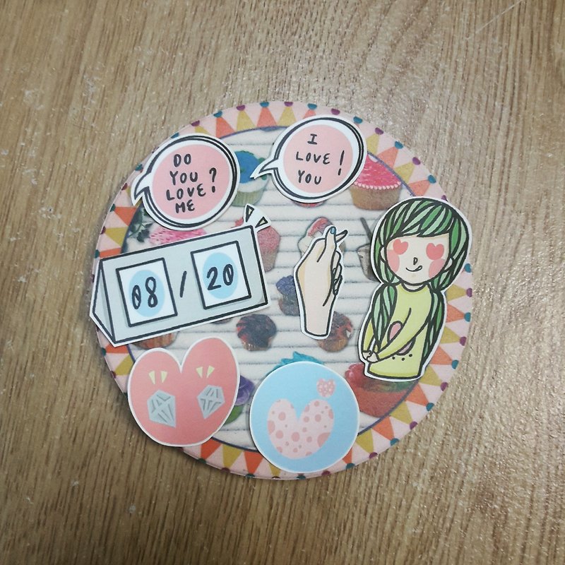 / Tell me I love you / Matte sticker set - Stickers - Paper 