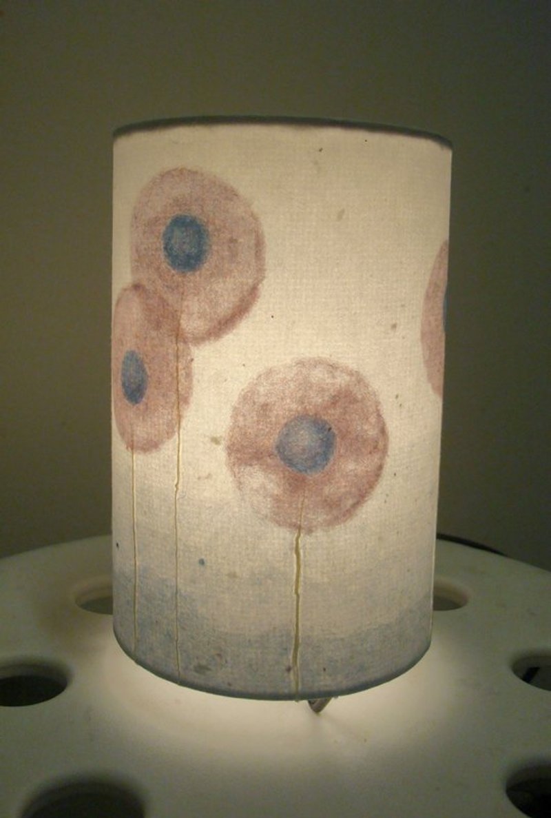 Night light - blue purple circle flower - Lighting - Paper 