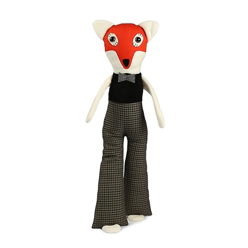 Dutch esthex Hand Sewing Safety Material Music Bell Murray Little Fox Collectible Doll - ของเล่นเด็ก - ผ้าฝ้าย/ผ้าลินิน สีแดง