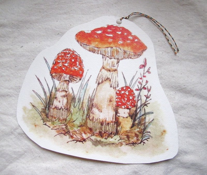 Mushroom shaped postcard - Cards & Postcards - Paper Red