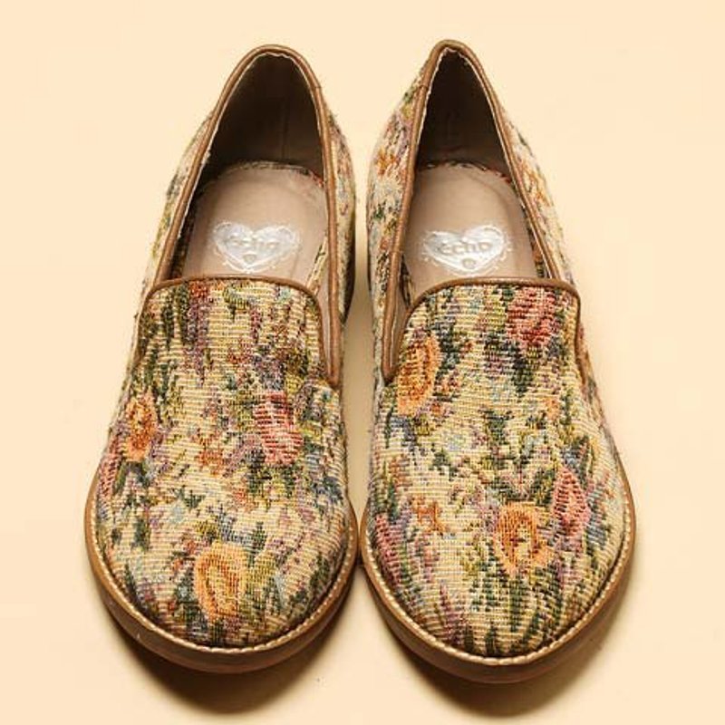 e'cho. Retro Chic Fille Carrefour slippers shallow mouth elegant apricot ║Ec05 - รองเท้าลำลองผู้หญิง - วัสดุอื่นๆ หลากหลายสี