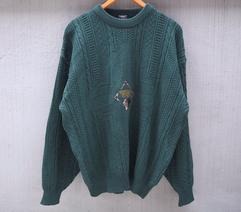 FOAK vintage twist green sweater Husky - Unisex Hoodies & T-Shirts - Other Materials Green