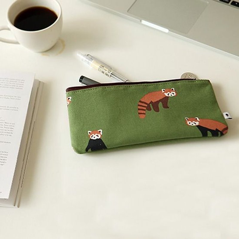 Dailylike Forest Universal Pencil Bag -03 Raccoon, E2D34874 - Pencil Cases - Other Materials Green