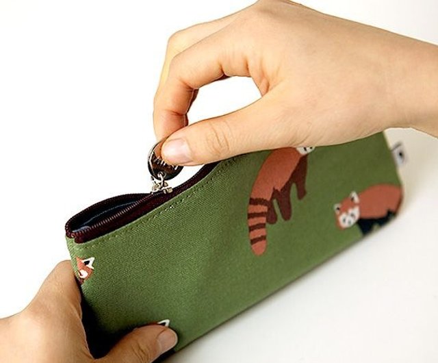 Dailylike Cotton Zipper Pencil Case With Strap