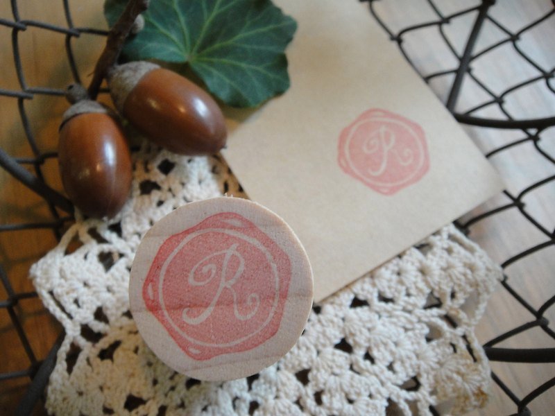 Hand-made rubber stamp- Wax seal (No. 1 R) - Other - Other Materials Red