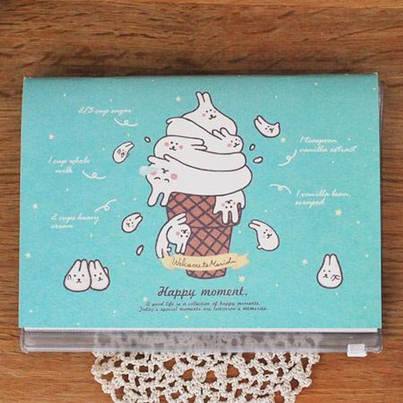 * Mori Shu * memories stub Collection - classic vanilla ice cream mochi rabbit subsection (attached storage slipcase) - Notebooks & Journals - Paper Multicolor