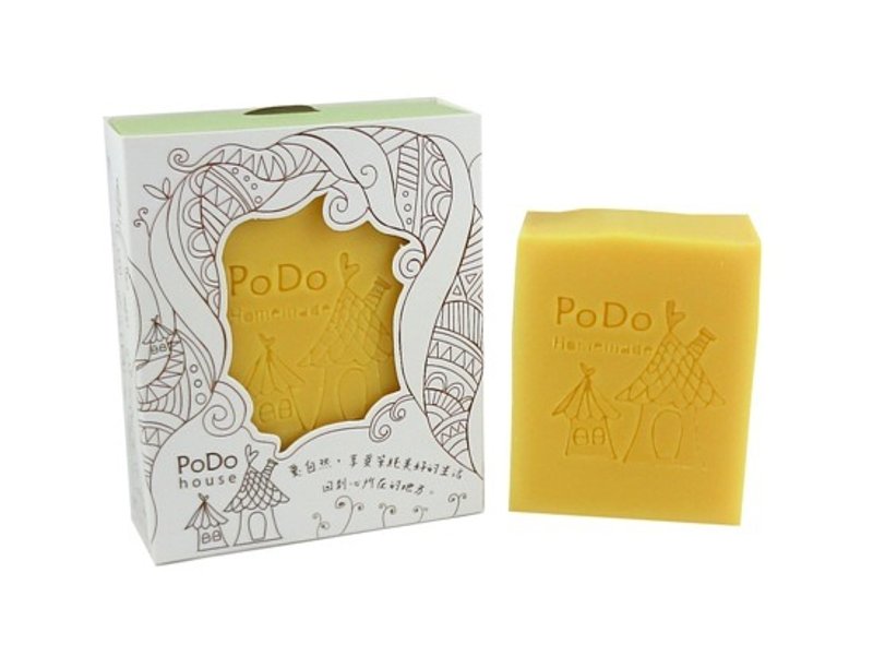 【PoDo波朵】胡桃精華煥膚手工皂- 單入禮盒組（臉部身體護膚皂） - 肥皂/手工皂 - 植物．花 