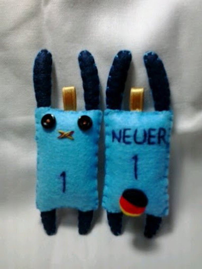 [Football Bunny] German National Team-Goalkeeper - Charms - Other Materials Blue