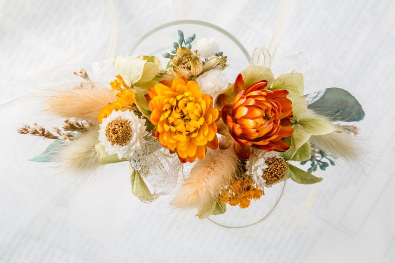 Kinki Department of Forestry small fresh hand-made Amaranth dried flower flower wrist - สร้อยข้อมือ - พืช/ดอกไม้ 