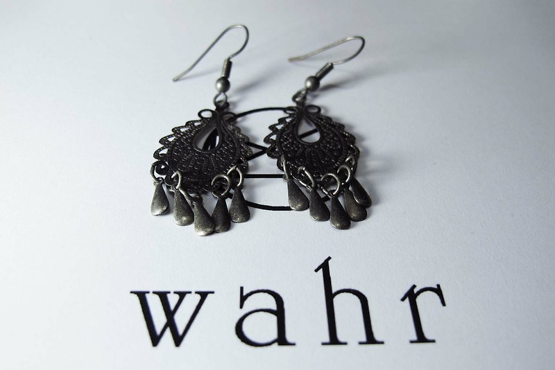 【Wahr】民族森林耳環(一對) - Earrings & Clip-ons - Other Materials Multicolor