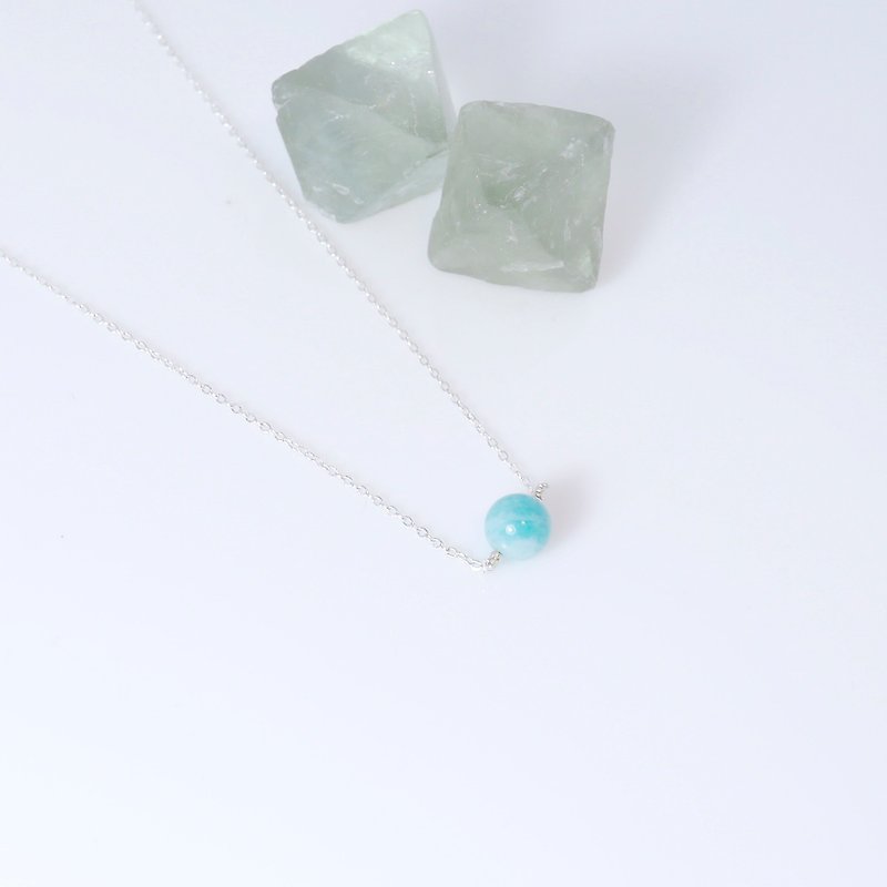 Treasure Series ~ Tianhe Stone Sterling Silver Necklace - Necklaces - Gemstone Blue
