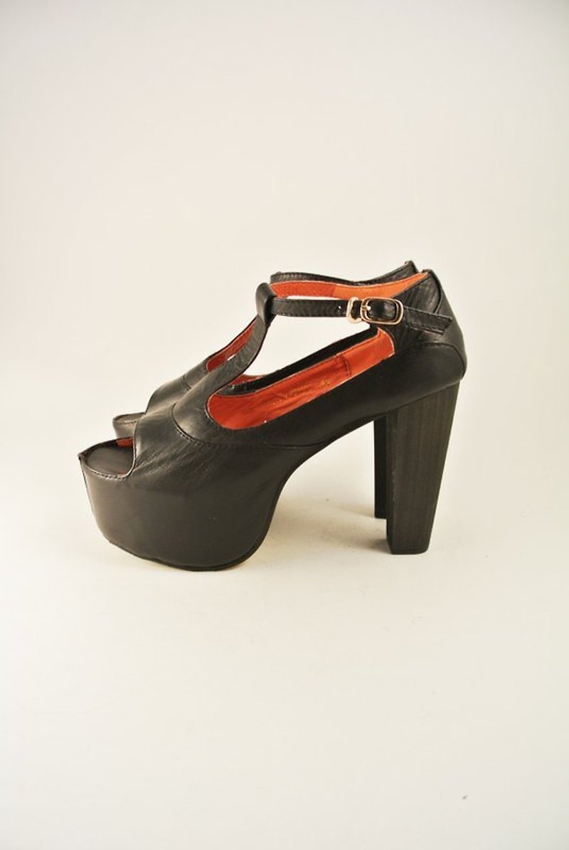 前高後高．屁股翹老高．殺手級魚口瑪麗珍高鞋 - Women's Casual Shoes - Genuine Leather 