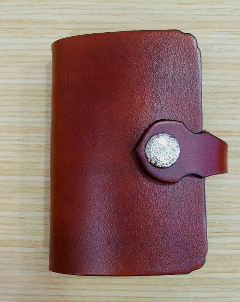 isni 手工皮件 牛皮 萬用卡片本/名片夾-亞麻茶 - Folders & Binders - Genuine Leather Brown