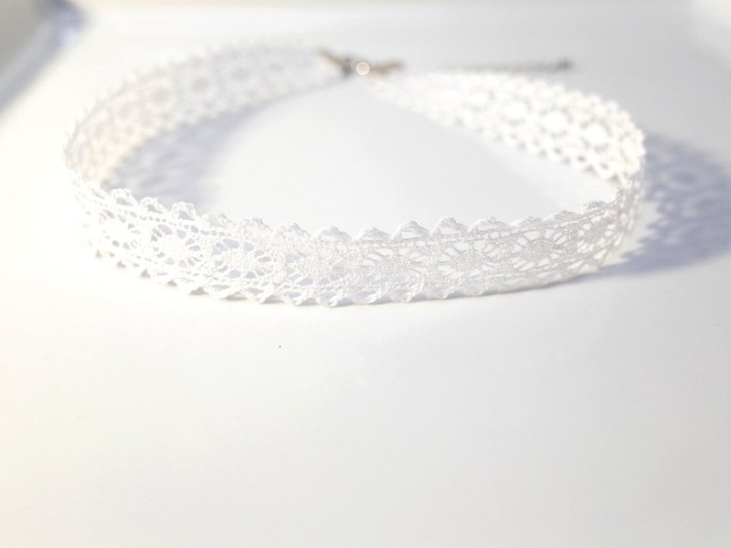 Lace Choker ,  White Necklace - Necklaces - Other Materials White