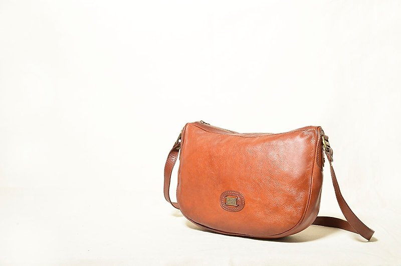 Vintage MARCO POLO shoulder bag Messenger bag antique vintage bag - Messenger Bags & Sling Bags - Genuine Leather Brown