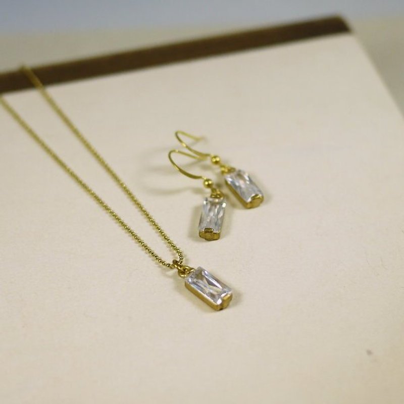 [Jin Xialin ‧] rectangular Stone jewelry kits - copper / Stone - Other - Gemstone 