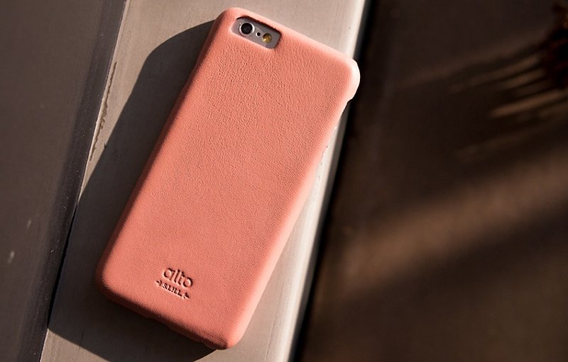 【輕微瑕疵品】alto iPhone 6/6S /4.7吋 真皮手機殼背蓋， Original - 粉紅  皮革 保護套 Leather Case - 手機殼/手機套 - 真皮 粉紅色