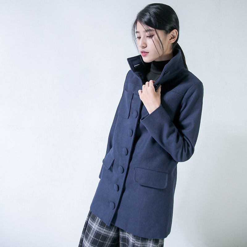 Noble British Noble Wool Jacket_5AF205_Navy - Women's Casual & Functional Jackets - Wool Blue