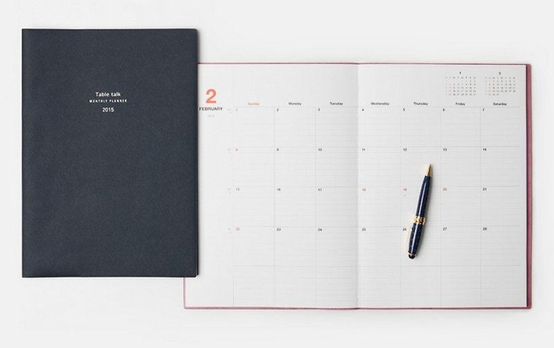 韓國Antenna shop Monthly Planner 2015 -A4 月計劃本 手帳 行事曆 筆記本 (新品預購) - Notebooks & Journals - Other Materials Khaki