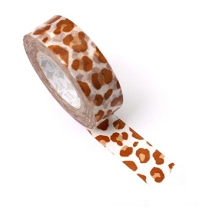 Dessin x Monopoly-Masking tap紙膠帶(10mm )-豹紋(駝色),MPL25296 - 膠紙/膠帶/紙膠帶 - 紙 咖啡色