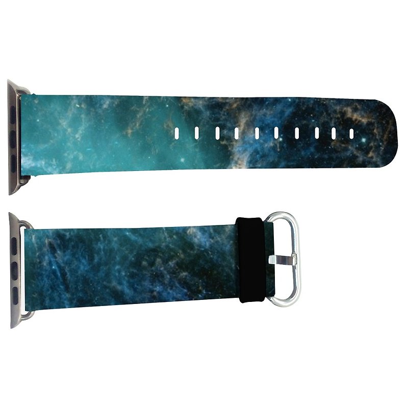 Cosmic Nebula Apple Watch Leather Strap Apple Watch Special Leather Strap (WB02) - สายนาฬิกา - หนังแท้ 