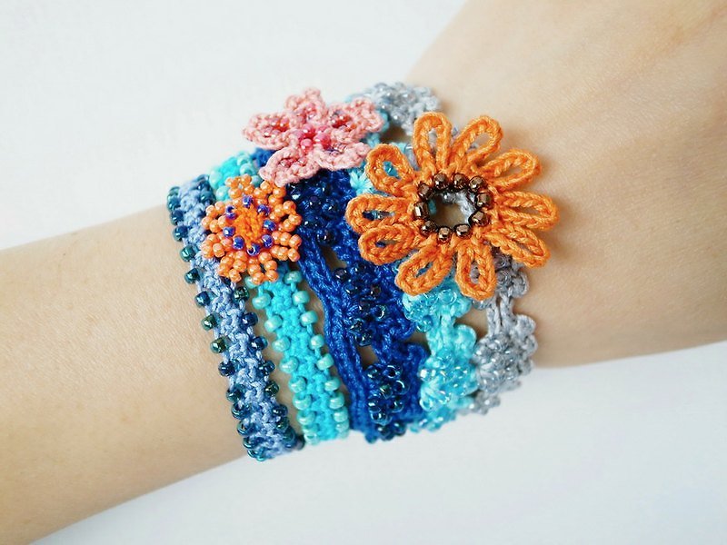 Crochet Lace Jewelry (Boho Chic I-a) Bracelet - สร้อยข้อมือ - วัสดุอื่นๆ หลากหลายสี