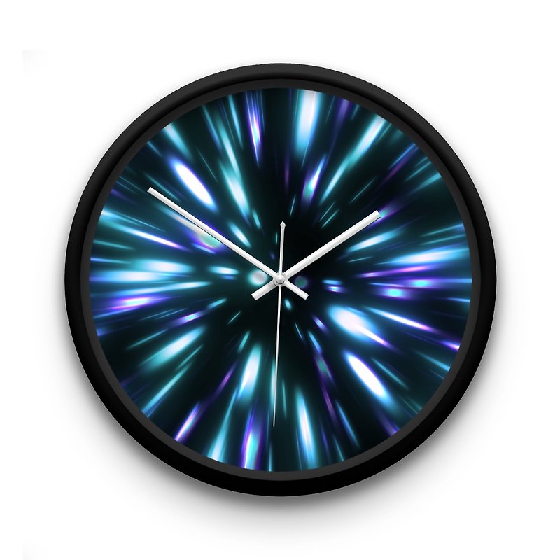 AppleWork iWatch創造ウォールクロック：タイムマシンPSIC-007 - 時計 - プラスチック ブラック