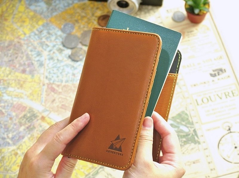 Adventure Adventures Passport Case - dark brown coming out of print ▲ ▲ - Passport Holders & Cases - Genuine Leather Brown