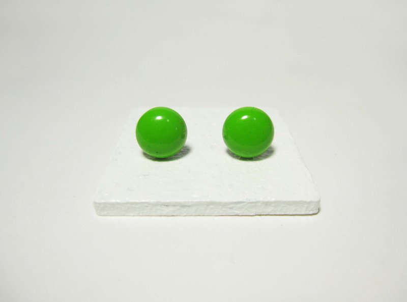 糖果系列耳環--綠 - 耳環/耳夾 - 其他金屬 綠色