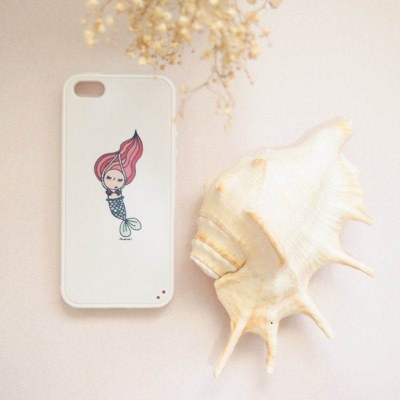 ☍ Mermaid / iphone5 phone shell - เคส/ซองมือถือ - พลาสติก ขาว
