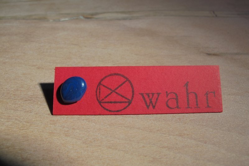 【Wahr】海底藍耳環 - ต่างหู - วัสดุอื่นๆ สีน้ำเงิน