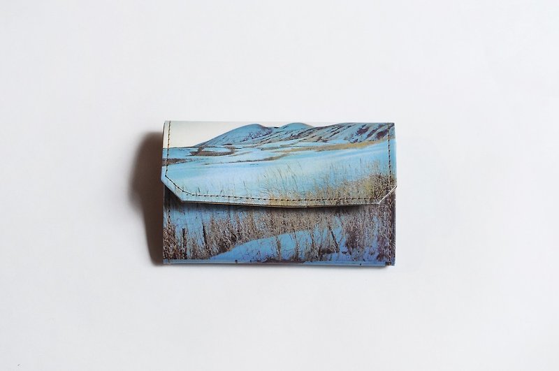 Handmade Paper Purse - Snow Mountain - กระเป๋าใส่เหรียญ - กระดาษ สีน้ำเงิน