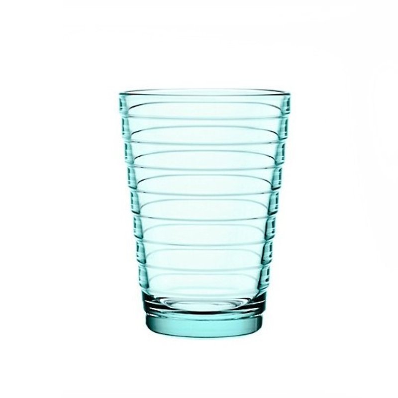 330cc【可刻字的北歐芬蘭水晶杯】(湖水綠)  iittala Aino Aalto 水晶玻璃漣漪杯 無鉛水晶玻璃雕刻 客製化 - อื่นๆ - แก้ว สีน้ำเงิน
