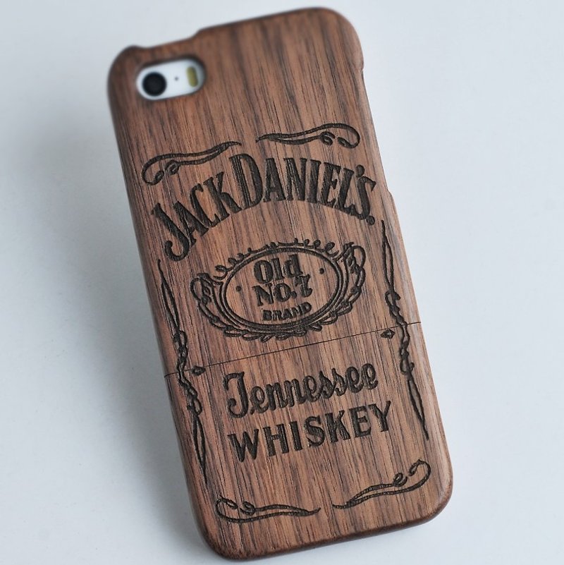 Wood iPhone mobile phone shell, pure wood Samsung Samsung mobile phone shell, wood iPhone 6s / 6s plus / 6 / 6plus / 5s / 5 / 5c / 4 / 4s mobile phone shell, wood Samsung Samsung galaxy S6 / Note4 / Note3 / S5 / S4 phone shell, creative gifts, WHISKEY, fre - Phone Cases - Wood 