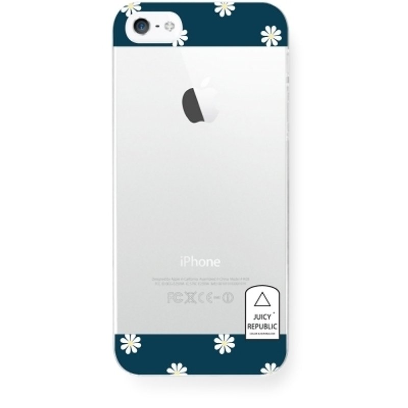 女孩寓所 :: Juicy Republic x iphone 5/5s 透明手機殼-藍底小花 - 其他 - 其他材質 白色