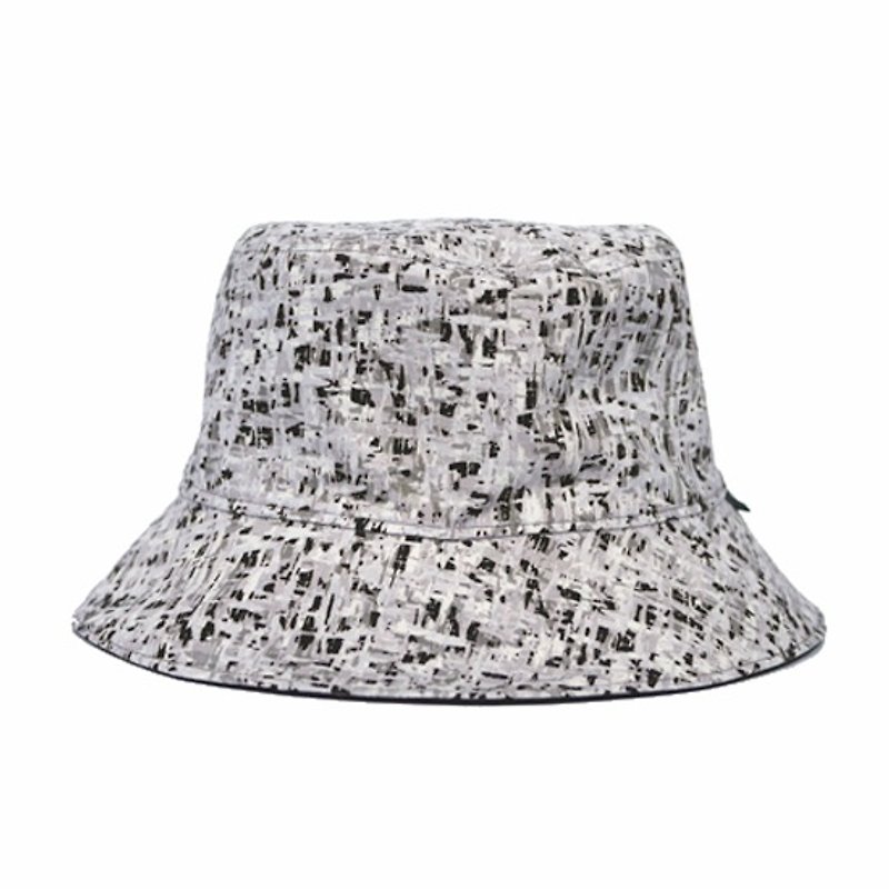 黑灰抽象雙面漁夫帽 - 帽子 - 其他材質 黑色