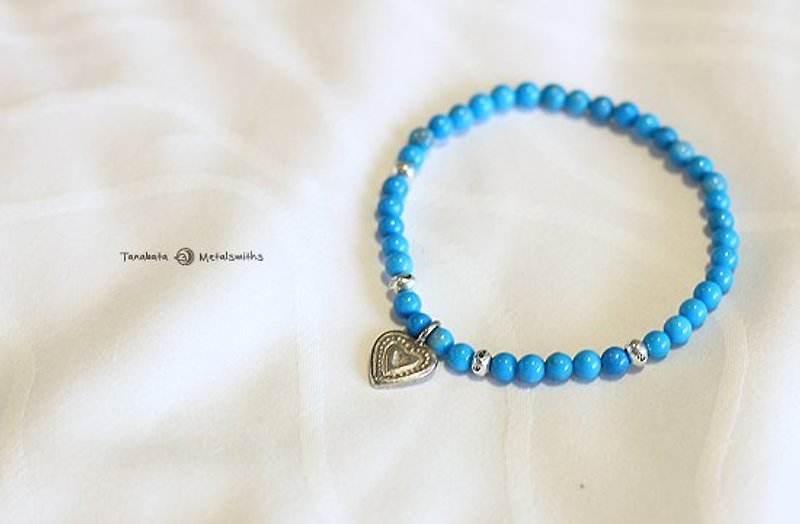 ☽ Qi Xi ☽ [07214] love bracelet dyed Turkey - งานโลหะ/เครื่องประดับ - วัสดุอื่นๆ สีน้ำเงิน